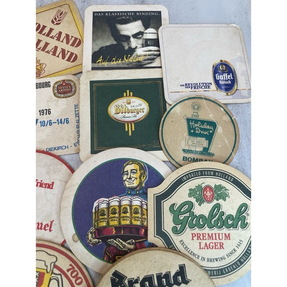 Vtg Paper Coasters From Around The World Lot Of 33
